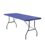 6 Seater Folding Rectangular Trestle Table 1.8m Blue