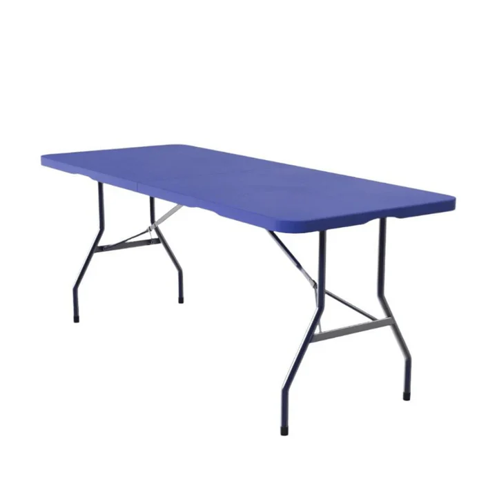 Blue_Trsetle_Table 6 Seater Folding Rectangular Trestle Table 1.8m Blue - Image 1