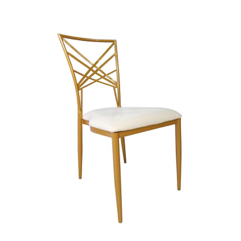 CrossBackMetalGoldMattGold Chameleon Chairs - Matt Gold Aluminium - Image 1