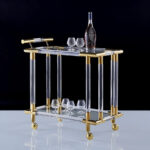 Dining Cart - Acrylic & Steel Rectangle
