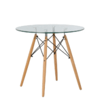 Emmy Table - Cafe Glass Top Round