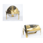 Chafing Dish - Roll Top With Window Gold - Image 3