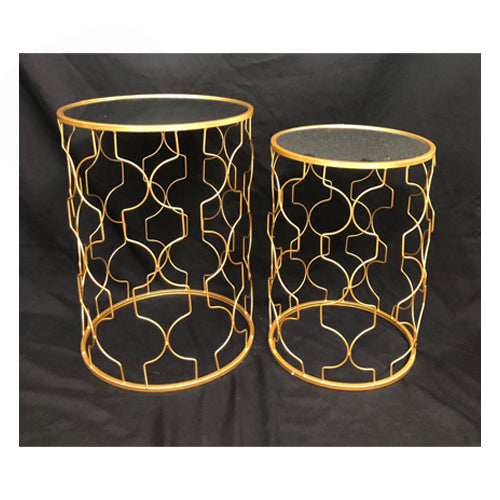 Server Table Side Server Tables – Side Table Set – Gold – BV GROUPS PTY LTD