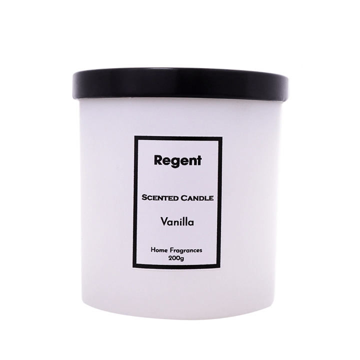 Regent_Scented_Candle_200g_-_vanilla_white_1 Scented Candles - Vanilla 200g - Image 1