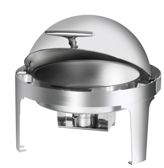 RollTop_dish2_1 Chafing Dish - Roll Top Silver - Image 1