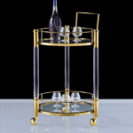Dining Cart - Acrylic & Steel Round