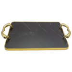 Serving Tray - Rectangle Flat Marble Look 2pc Set - Image 6