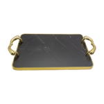 Serving Tray - Rectangle Flat Marble Look 2pc Set - Image 3