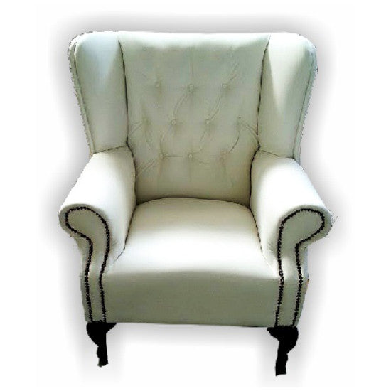 White_Napel-01 Wingback Chair - Image 1