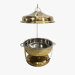 Chafing Dish - 9L Round Hanging Lid Gold