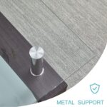 Modern Black Coffee Table - Glass Top - Image 6