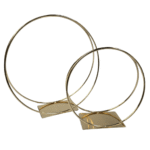 Gold Hoop Flower Stand Centerpiece - 2pc Set - Image 2