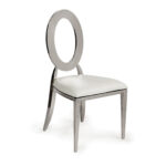 Steel Frame Oval Back Chair - Image 3