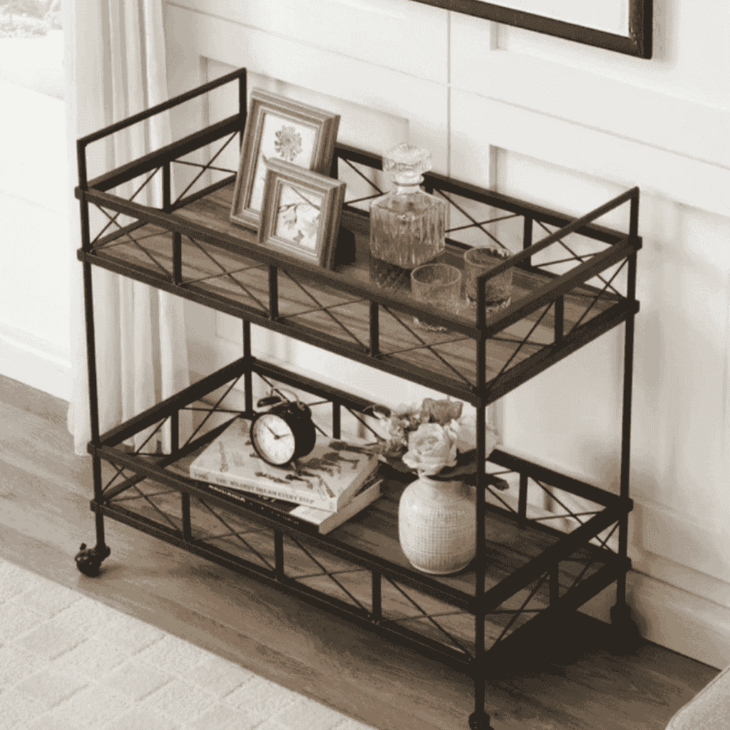 rolling-bar-cart_1_e97d7a27-9d1a-4856-a6bb-653eeeed41b7 Server Trolley - Sofia Bar Serving Cart - Image 1