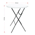 Cocktail Table - Heavy-duty Plastic Top - Trestle - Image 2